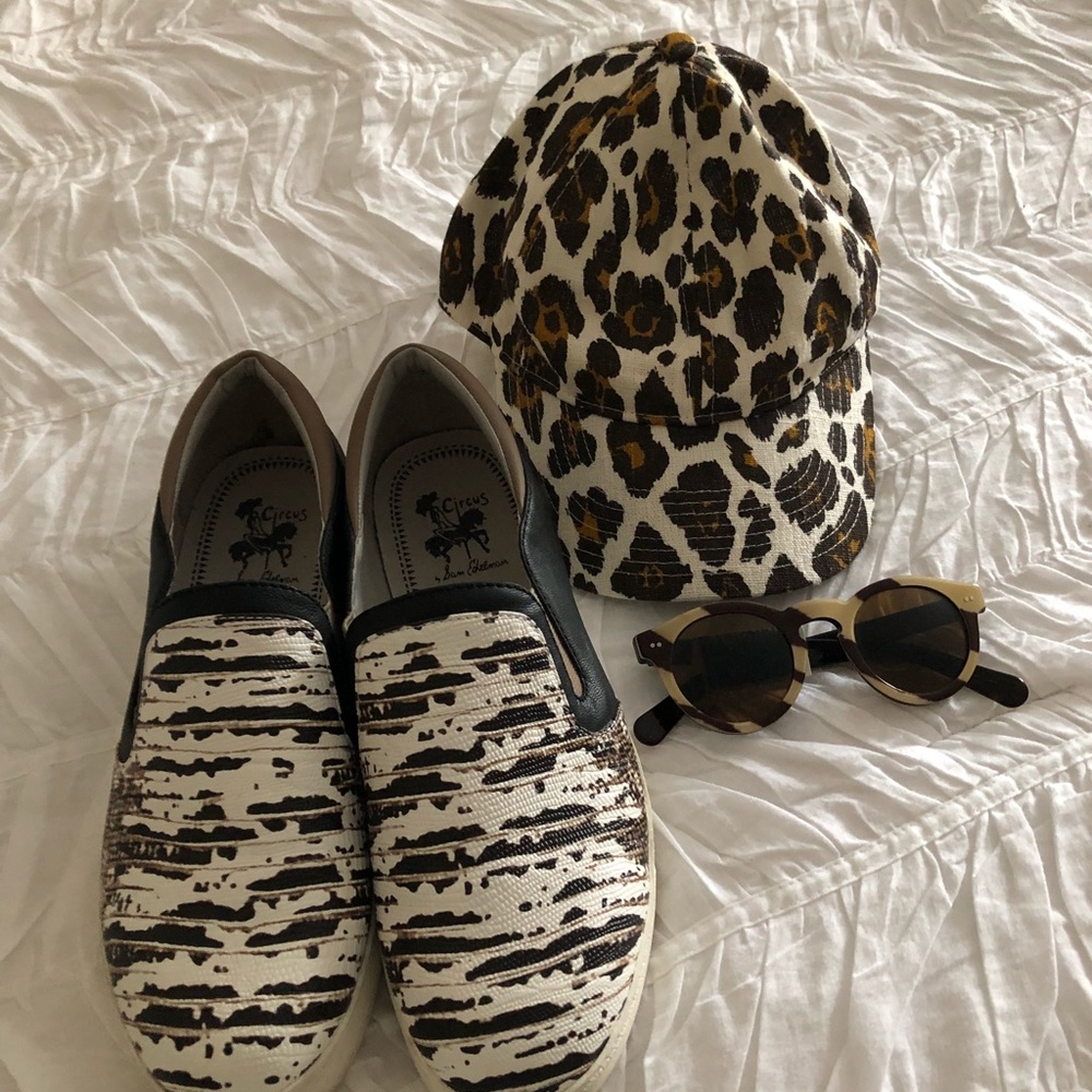 CIRCUS SAM EDELMAN FAUX-REPTILE SLIP-ON SNEAKERS